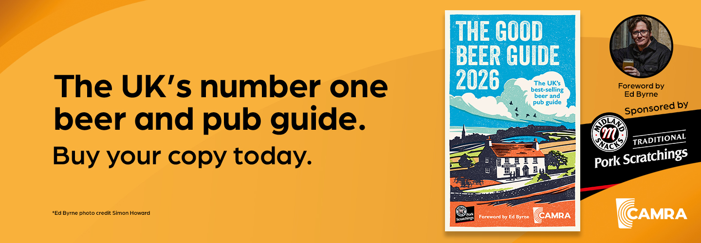 Banner promoting the CAMRA Good Beer Guide