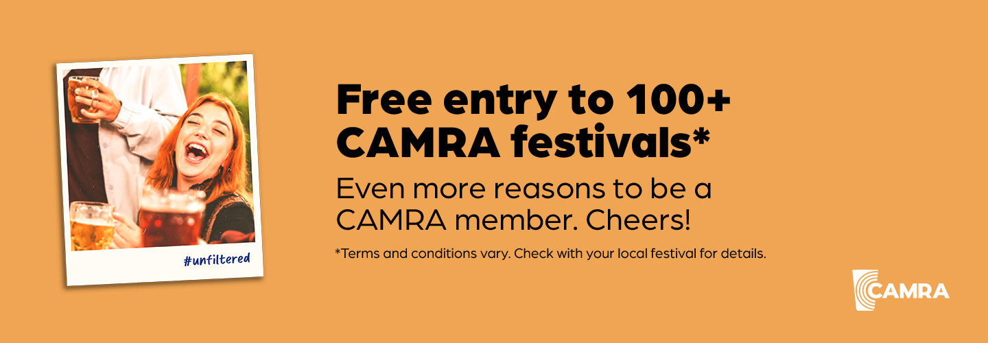 Free entry to 100* CAMRA festivals